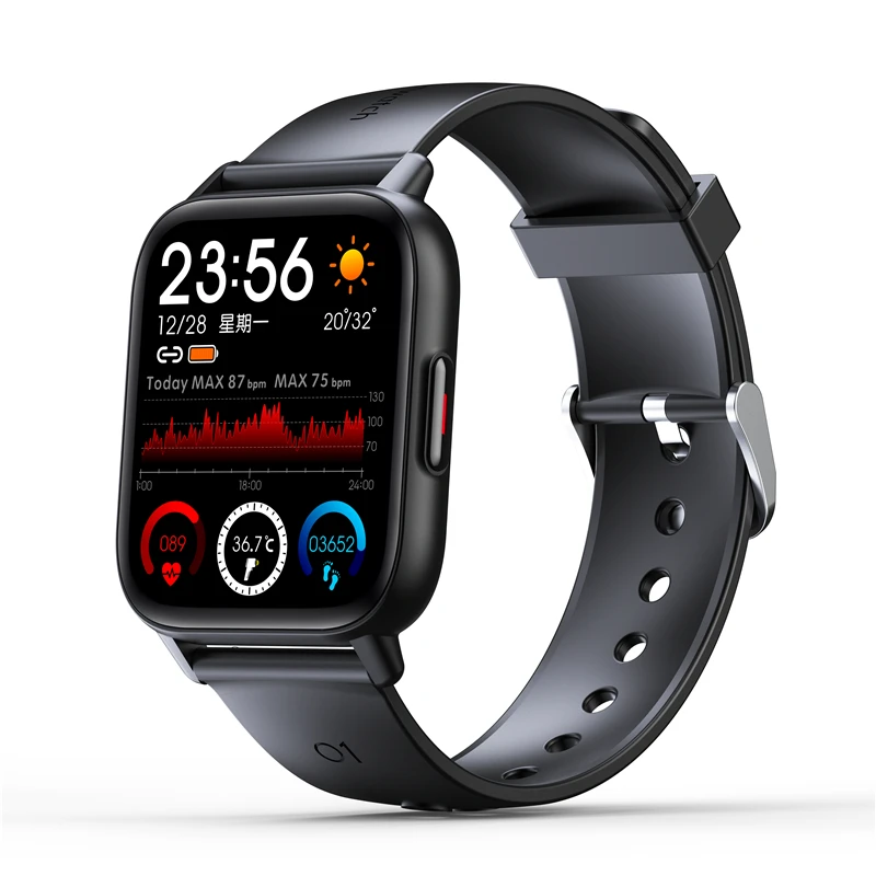 

QS16 Pro Smart Watch Men DIY Face Body Temperature Waterproof Full Touch Screen Sports Fitness Tracker Bracelet New Smartwatch