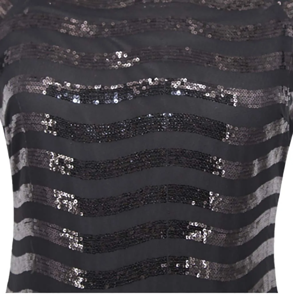 

Sequin Dress Women Solid Color Short Sleeve Slash Neck Fashion Sexy Shining Mini Dresses For Ladies Summer Party Bodycon Dress