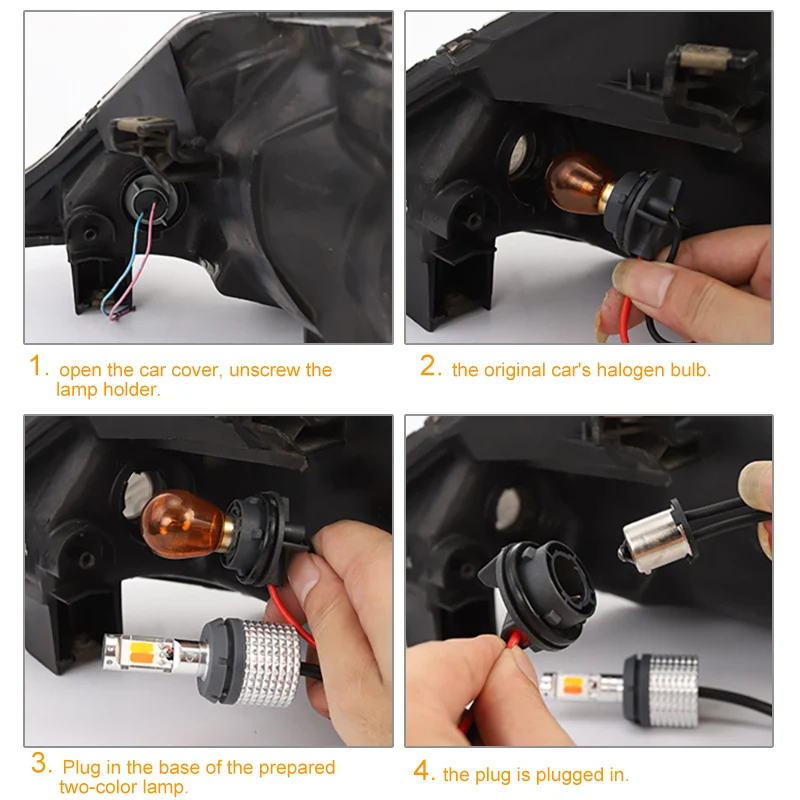 Racbox светодиодный автомобильный светильник указателей поворота 2 шт. 30 Вт COB 1156 1157