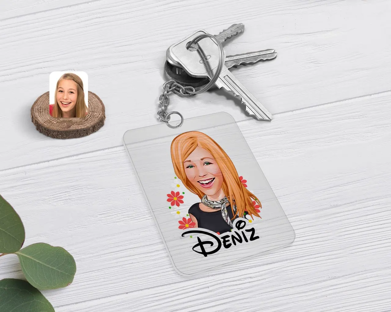 

Personalized Women 'S Caricature Of Transparent Plexiglass Anahtarlık-51