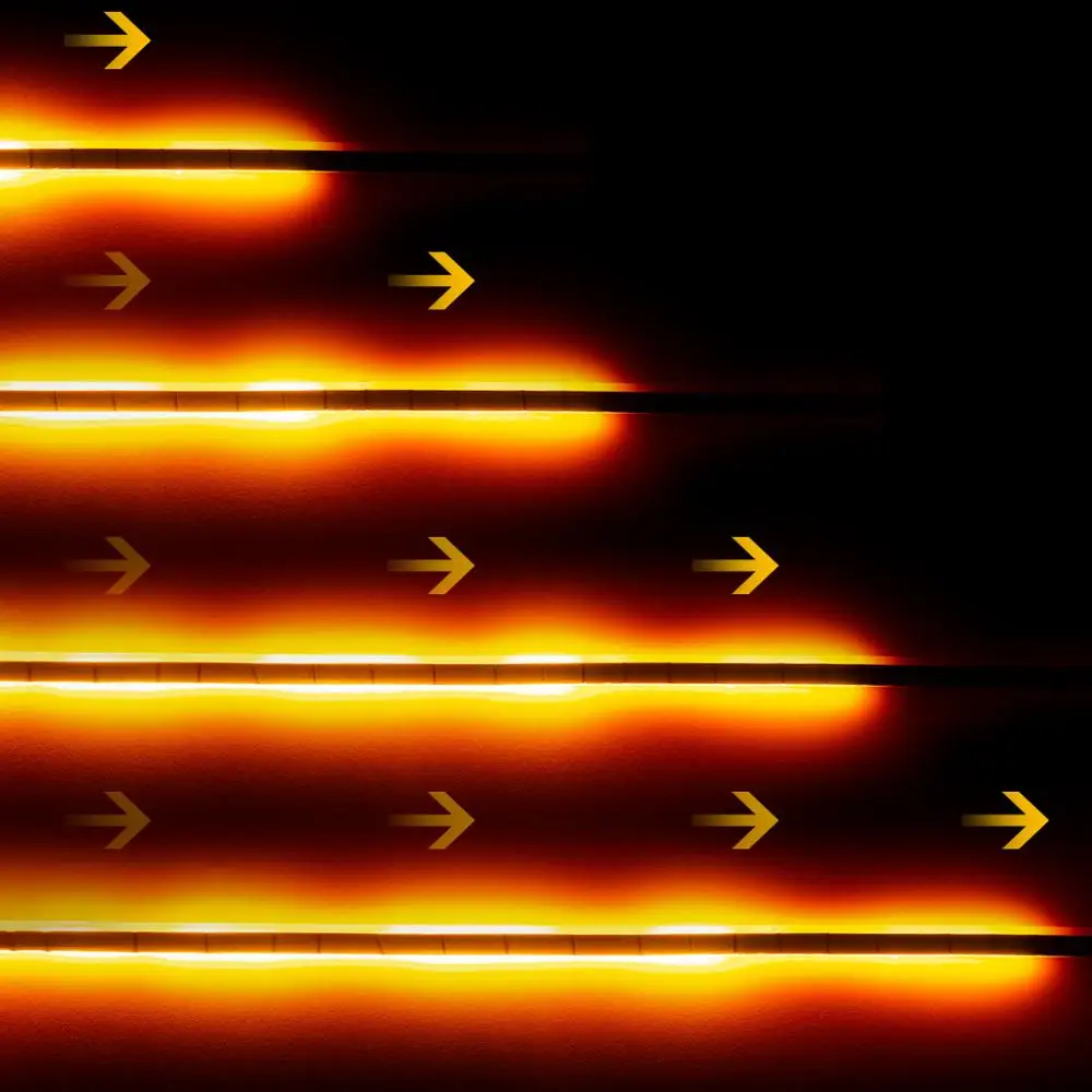 Дневные ходовые огни для автомобилей Светодиодные ДХО 30 45 60 см белый с желтым