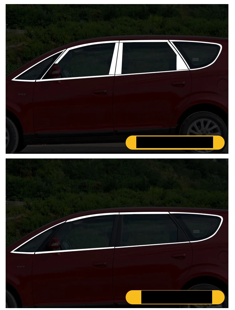 Lsrtw2017 304 нержавеющая сталь окна автомобиля планки для jac уточнить s3 s5 rs m2