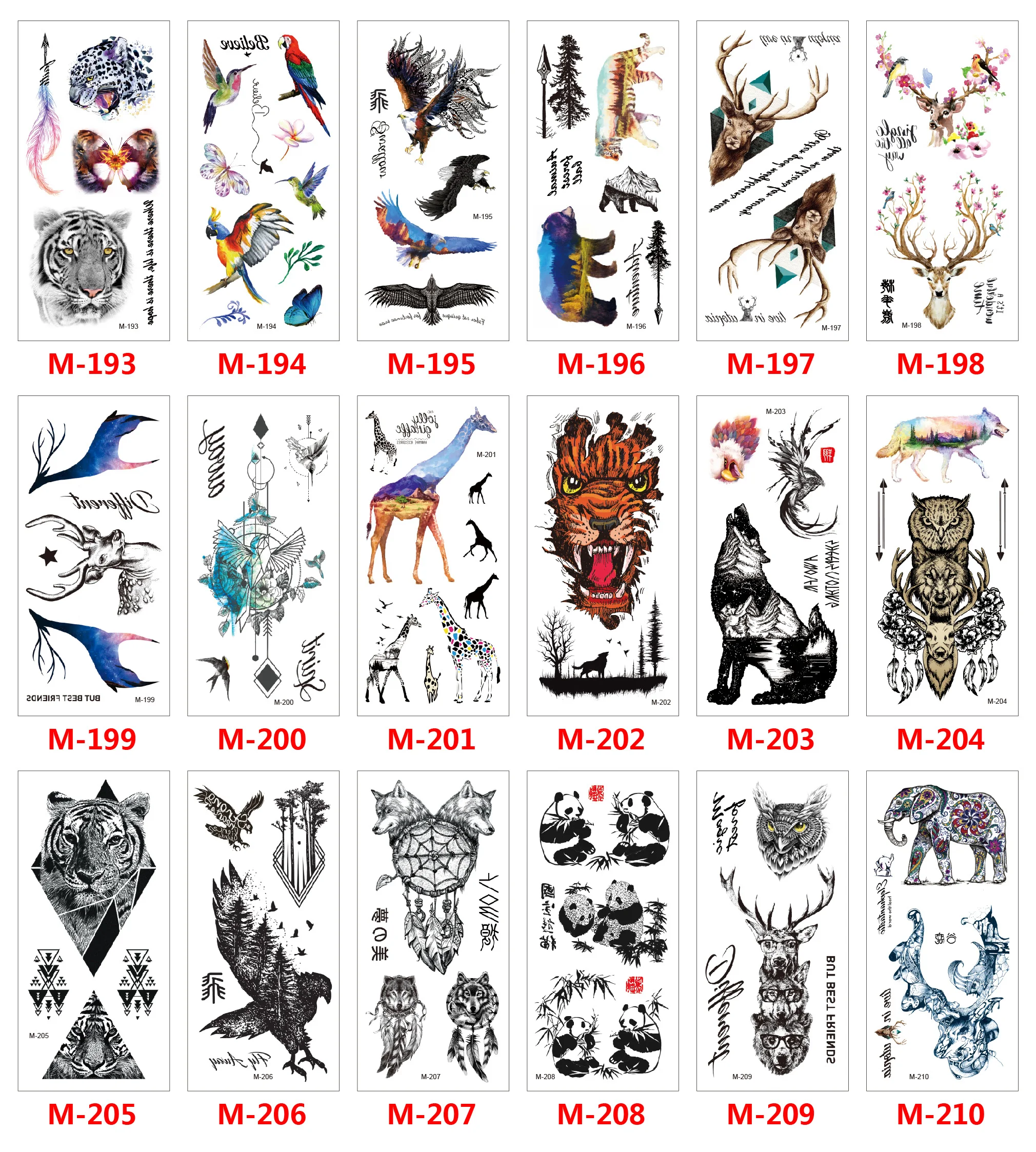 

Waterproof Temporary Tattoo Sticker Flowers Butterflys Animals Designs Tattoos Body Art Arm Fake Tatoo Women Men