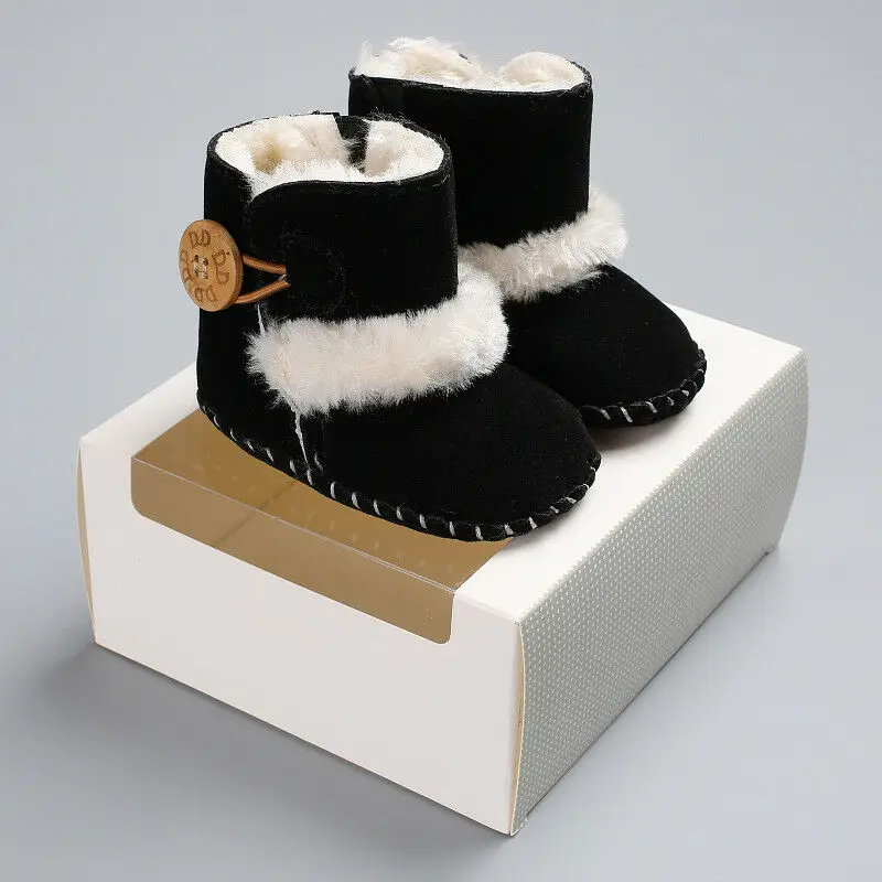 Модные теплые зимние ботинки до середины икры pudcoco для новорожденных девочек и