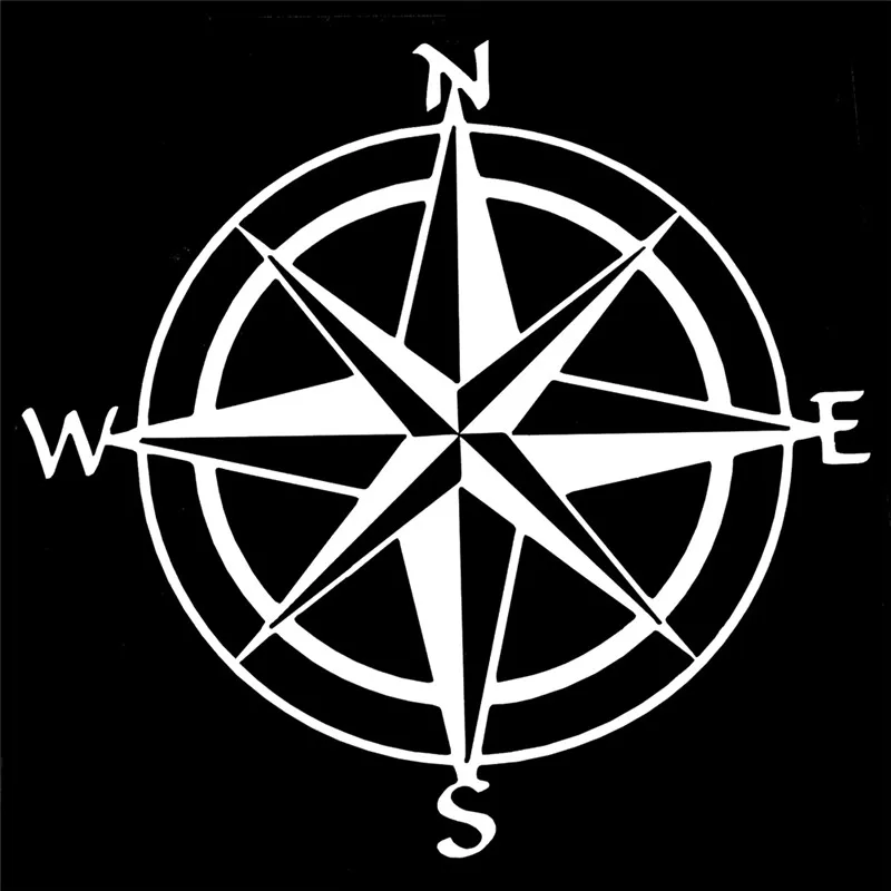 

1PC 15cm*15cm Originality Nautical Compass Vinyl Decal Car Boat Window Wall Nautical Sailing Anchor Ship Sticker
