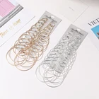 SUMENG, новинка 2022 года, модные серьги-кольца в стиле стимпанк, 12 пар, большие круглые серьги-клипсы, корейские серьги для женщин, ювелирные изделия, подарки