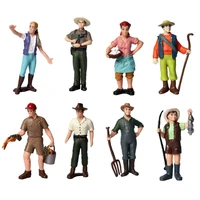 action figures people model figurines toys farm theme cake topper decoration party home decor birthday for kids