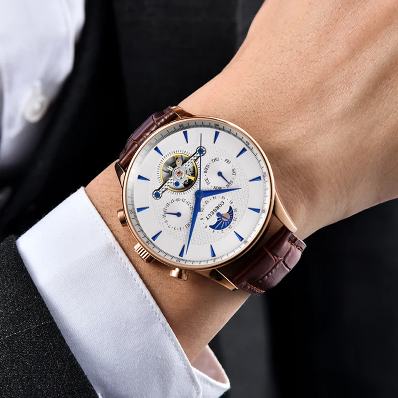 Часы мужские автоматические 44 мм с календарем | Наручные часы