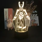 Ночник в скандинавском стиле Loki 3D, декоративсветильник светильник для спальни, милый красочный подарок на день рождения, светодиодсветодиодный лампа для манги, милый детский подарок