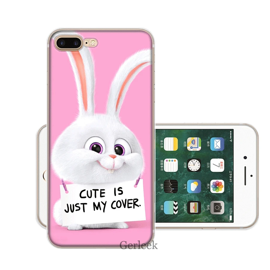 2 Чехол для мобильного телефона из ТПУ для iPhone 11 Pro XR X XS Max iPhone 7 8 6 6S Plus 5 5S SE, чехол с милым кроликом - Цвет: 2