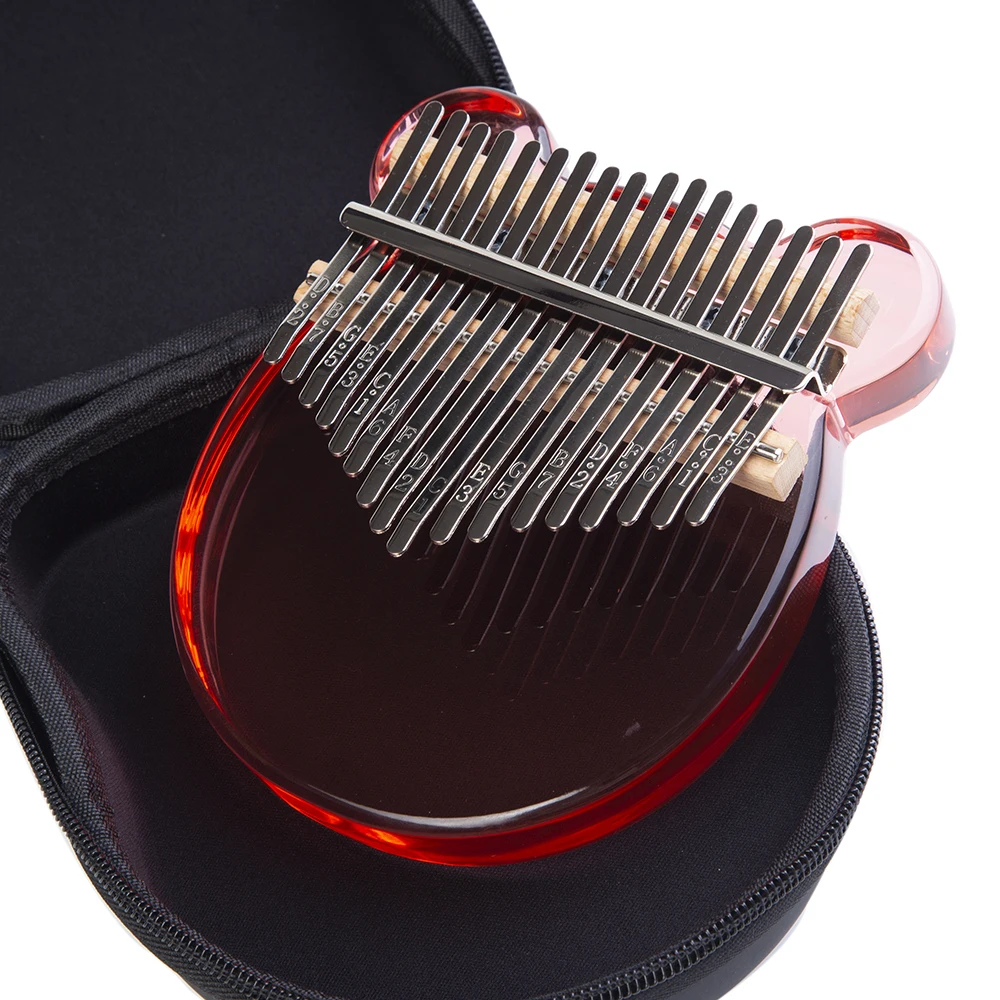 Калимба 17 клавиш прозрачное акриловое пианино в форме розового медведя