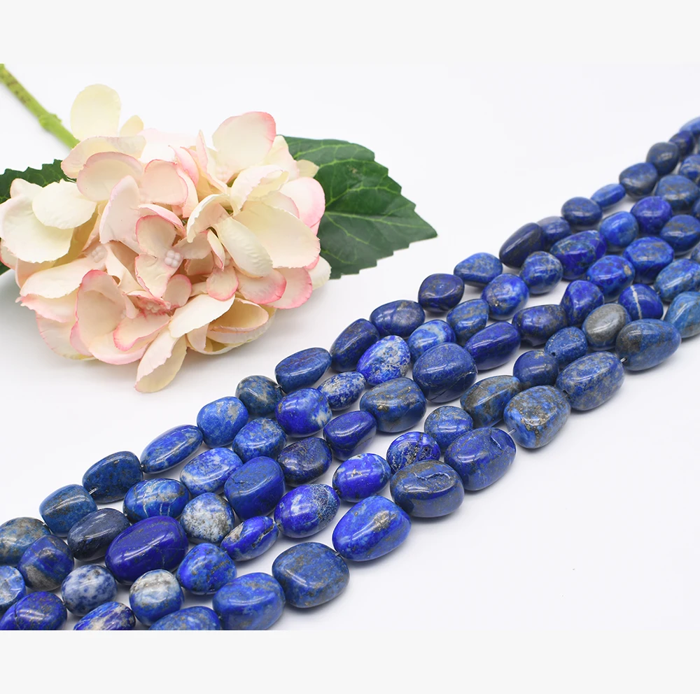 

13-15x18-22mm Natural Top Quality irregular Original Lazuli Beads irregular Loose Bead 15.5"