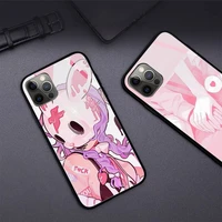 cute anime girl cartoon phone case tempered glass for iphone 12 pro max mini 11 pro xr xs max 8 x 7 6s 6 plus se 2020 case