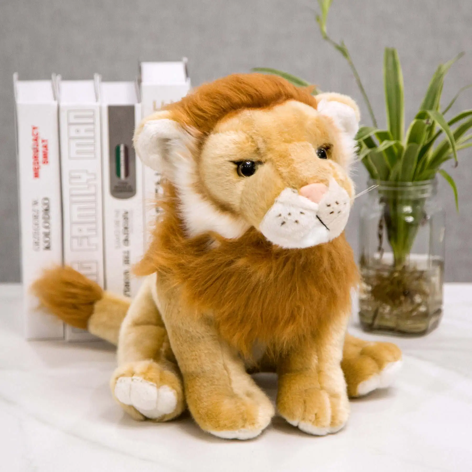 

Lovely simulation Lion Plush Toy Cute Kawaii Lion Stuffed Doll For Boys Children Christmas Gift home decoration