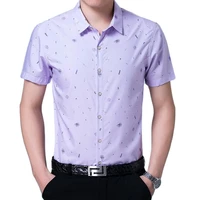 mens summer shirt new short sleeves boys floral print fashion men casual loose shirts xxxl xxl blue purple pink black