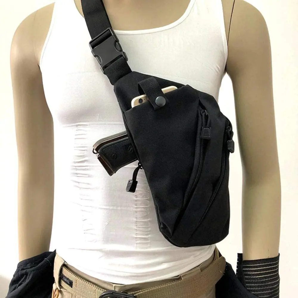 DIENQI черная тактическая нагрудная сумка, многофункциональная противокражная кобура, мужской кошелек, уличная Мужская маленькая сумка, личн... от AliExpress WW