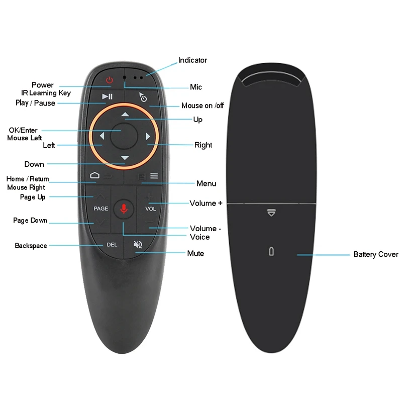G10 Air Mouse Remote Control Voice Remote 2.4Ghz Google Voice Search Assistant Ir Learning Without Gyro For Android Tv BoxBlack images - 6