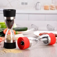 manually 2 in 1 shape dual salt pepper mill spice grinder pepper for kitchen cooking tools easy to clean