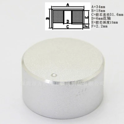 6 шт. алюминиевый пластиковый колпачок Ручка потенциометра плоскостная