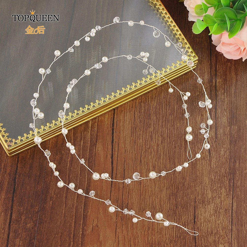 TOPQUEEN винтажный свадебный головной убор свадебная лоза для волос 100% ручная работа