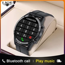 LIGE 2021 New Bluetooth Calls Smart Watch For Men IP67 Waterproof Smartwatch Health Monitor For Android Apple Xiaomi Huawei OPPO
