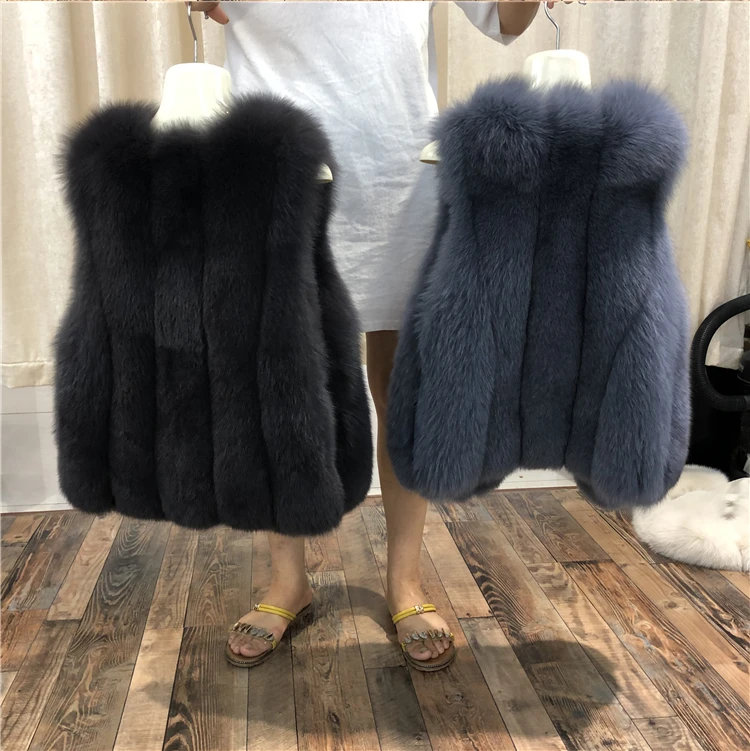 ZDFURS* натуральный Лисий меховой жилет для женщин Зима Осень Теплый Женский жилет без рукавов из лисьего меха женский цветной натуральный короткий жилет