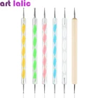 Профессиональная точечная ручка для дизайна ногтей, 1 шт., 2 способа, пластик, вихрь, дерево, Мраморная сталь, точечные стразы, инструменты для маникюра