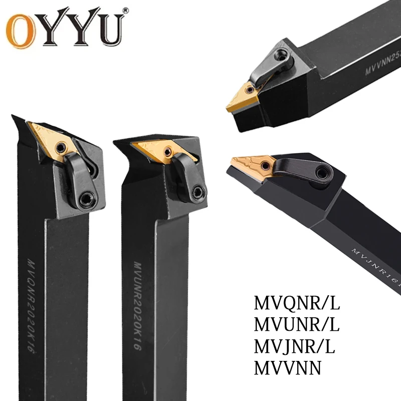 

OYYU Turning Tool Holder CNC Machine MVQNR MVVNN MVUNR MVJNR 1616H16 2020K16 2525M16 For Carbide Insert VNMG Lathe Cutting Shank