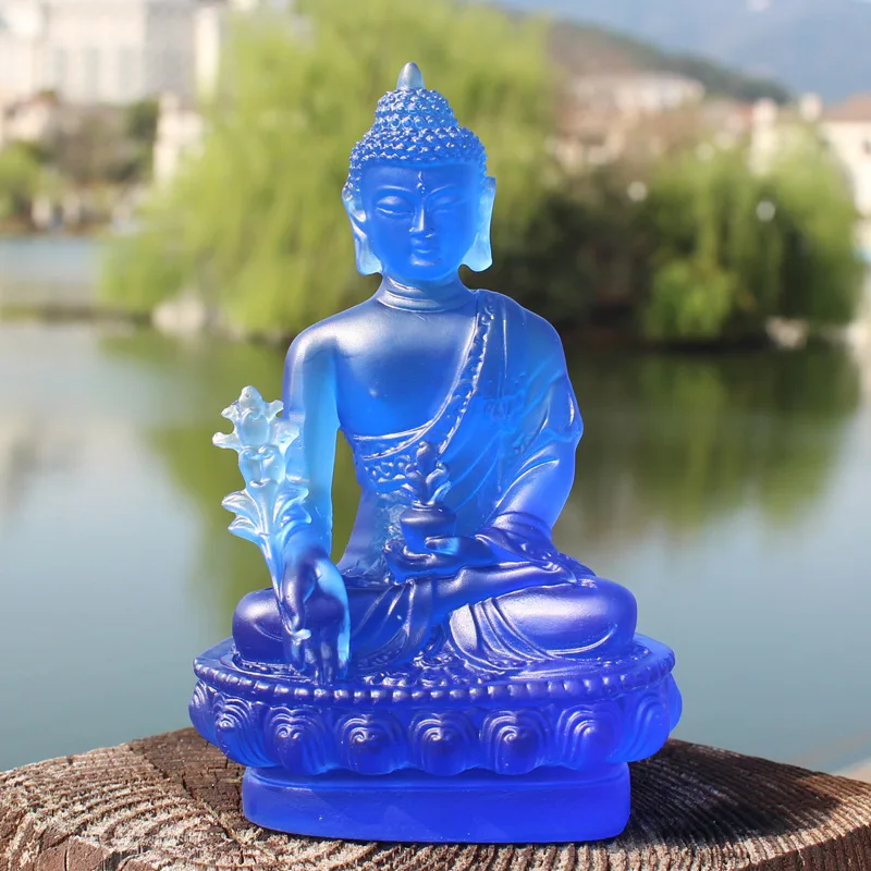 Resin Craft Home Decoration Accessories Buddha Statue Buddhism Sculpture Ornaments Car | Дом и сад