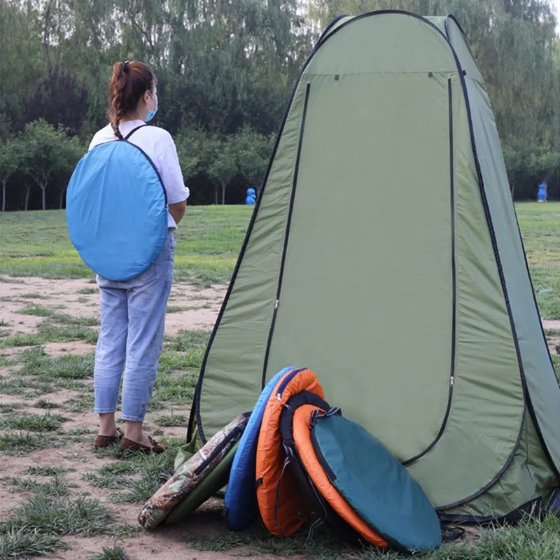 

Foldable Camping Tent Outdoor Waterproof Backpacking Tents Shower Bath Fitting Room Beach Sleeping Dressing Shelter Ground Sheet
