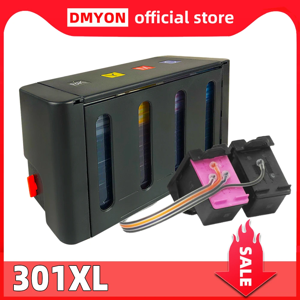 

DMYON 301 Compatible for HP Officejet 4630 Deskjet 3510 3511 3512 4631 4632 4634 4635 4636 4639 CISS 301 Refill Ink Cartridge