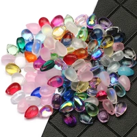 transparent colored water drop tears czech glass beads loose spacer beads for jewelry making diy earrings necklace accessories