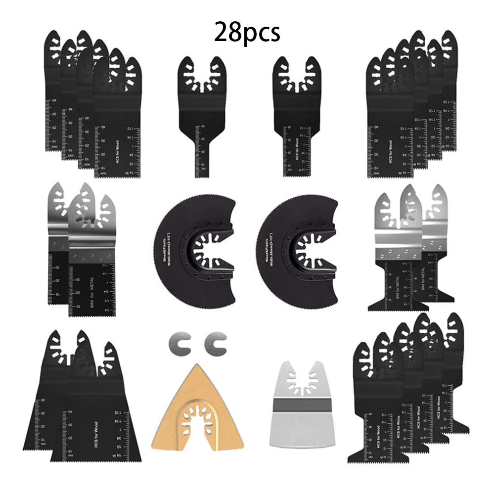 

50ps Universal Saw Blade Set Oscillating Multi Tool Straight Scale Multitools Cutting Wood Saw Blades For Fein Multimaster Power