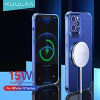 kuulaa magnetic wireless charging for iphone mini 15w fast charger for iphone 12 pro max wireless charger for huawei xiaomi qi