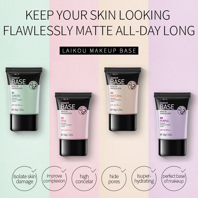 

Праймер для лица, макияж, контроль жирности, матовая основа для макияжа, крем для лица, 3 цвета, профессиональная основа для макияжа, Праймер, ...