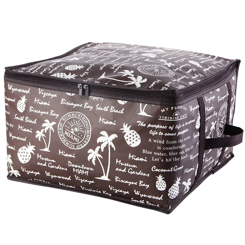 

Нетканый большой ящик для хранения со встроенным компрессионным мешком, сумка для хранения одеял, стеганых одеял, финишная коробка, компрес...