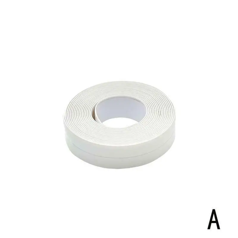 2.2cm x 320cm Ванная комната раковина для ванной уплотнительная лента Белая ПВХ самоклеющаяся Водонепроницаемая Наклейка на стену для ванной кухни - Цвет: 2.2cm x 320cm