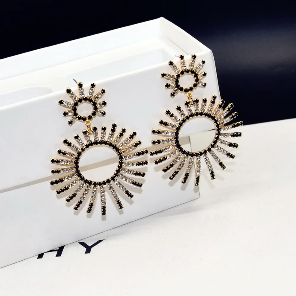 Модные большие серьги висюльки для женщин 2020 модные ювелирные изделия из золота