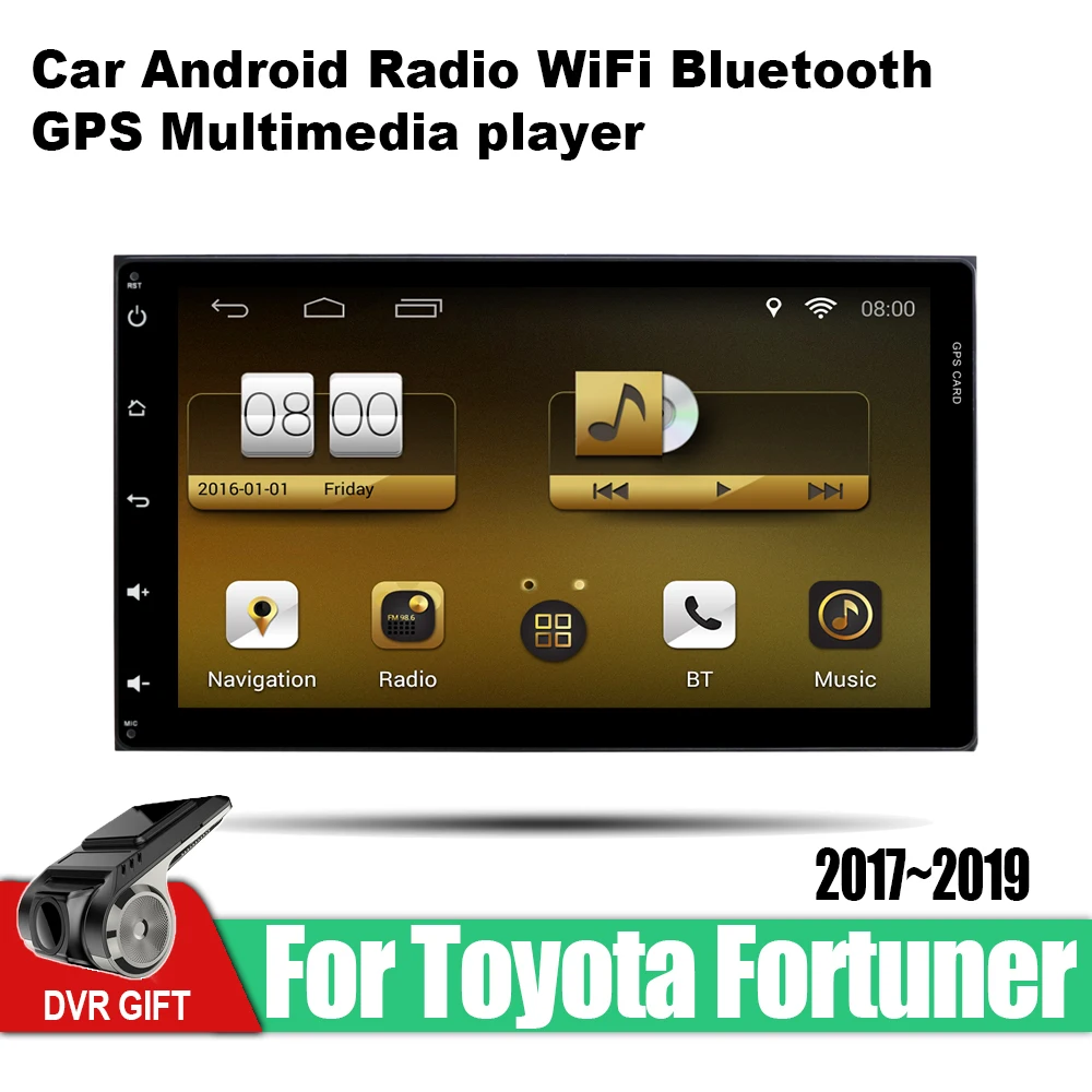 Автомобильная Мультимедийная система 2 din на Android с GPS навигацией для Toyota Fortuner 2017