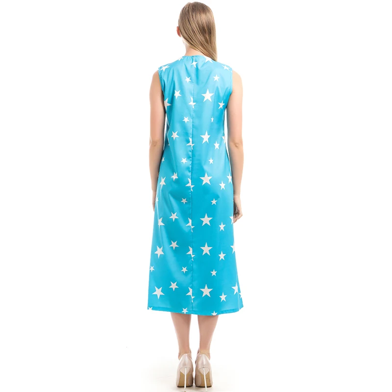 

Women Summer Sexy Dress V Neck Sleeveless Star Printed Party Dresses Summer Beach Dress 2021 Dresses Women Vestidos New