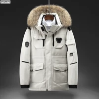 anszktn new arrival mens high quality hooded winter thick coat male fashion jacket thick warm male outerwear feather overcoat