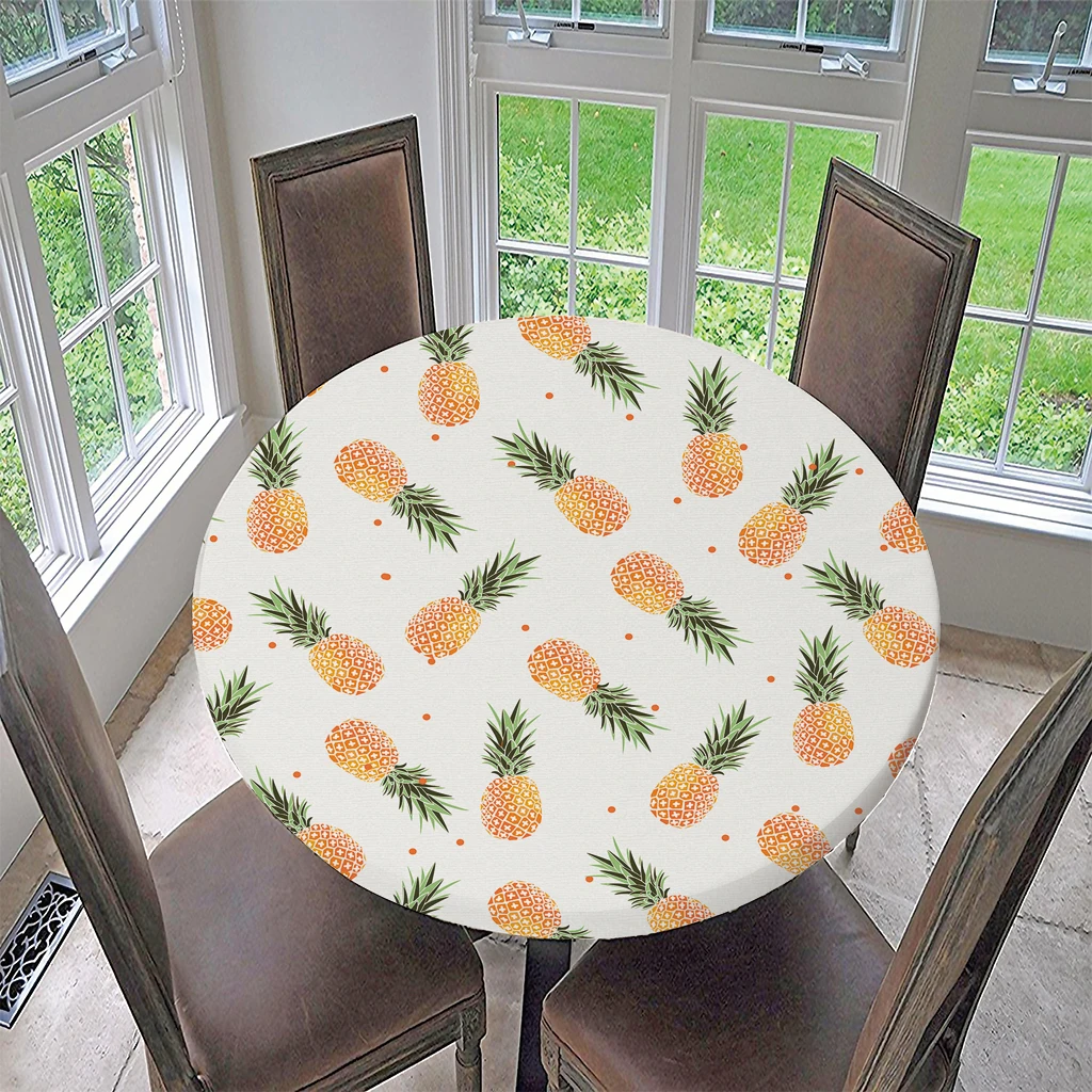 

Round Tablecloth Table Cover Cloth Home Party Decor 48'' 60''