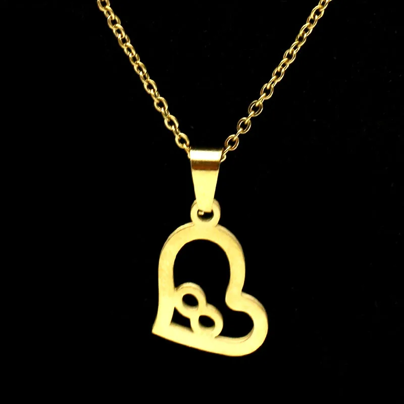 Женский комплект из колье и сердца нержавеющей стали | Украшения аксессуары