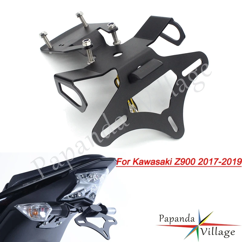 

Motorcycle License Plate Holder w/ LED Light For Kawasaki Z900 2017-2019 Z 900 Tail Tidy License Plate Bracket Fender Eliminator