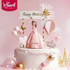 Длинное платье, украшение для большой принцессы, баннер, Золотая Корона Топпер для торта С Днем Рождения, для свадьбы, невесты, товары для выпечки, подарки