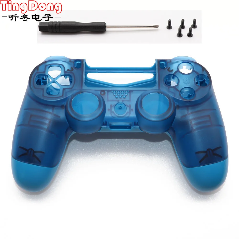 Чехол с лицевой панелью для Playstation 4 Dualshock PRO 0 V2 Controller JDM 040 JDS прозрачный синий PS4