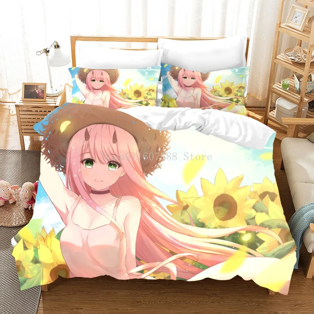

Japanese Anime Re Zero Comforter Bedding Set kara Hajimeru Isekai Seikatsu Emilia Cartoon Duvet Cover And Pillowcases Bed Linen