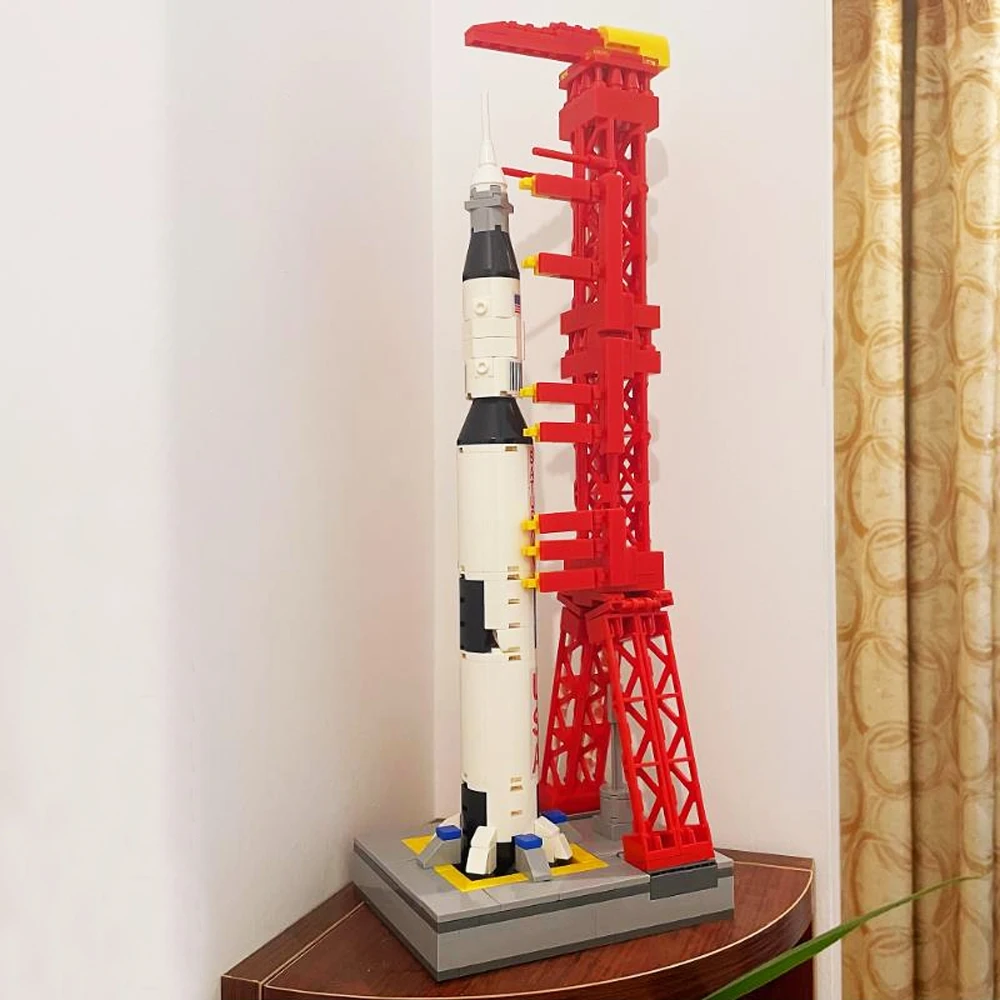 Конструктор Apollo Saturn V Carrier Rocket Space модульный 7022 блоков техническая модель