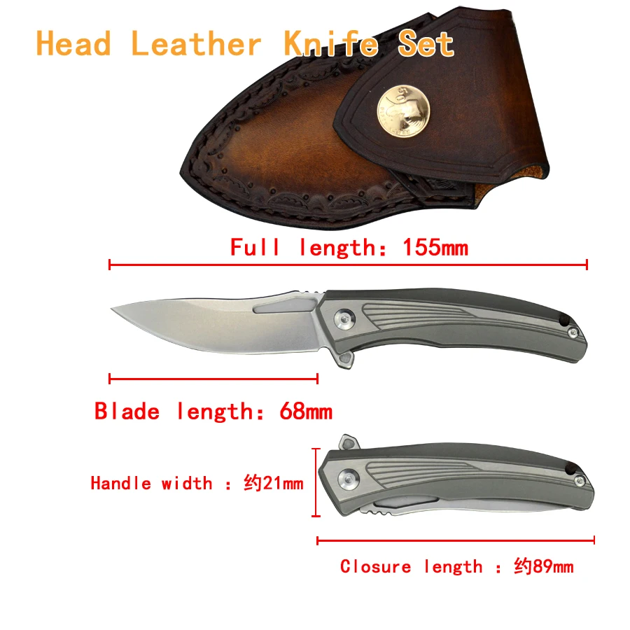 ФОРСЕЙЛ-M390 Складной нож с клинком из порошковой стали, с рукояткой из титанового сплава, с керамическими шарикоподшипниками КВТ, для использования на открытом воздухе, как инструмент для повседневной носки.