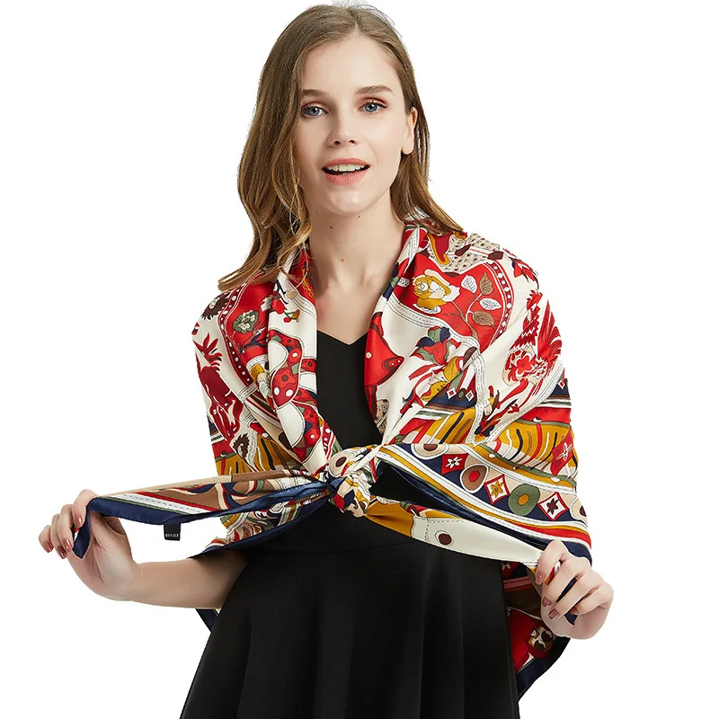 

sunscreen Silk Wraps Scarf Summer Shawls ScarvesLadyBandana Hijabs beach Bufand de seda Foulard ensoieprotecto solar playa rusia